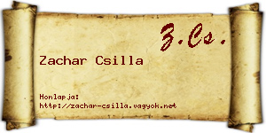Zachar Csilla névjegykártya